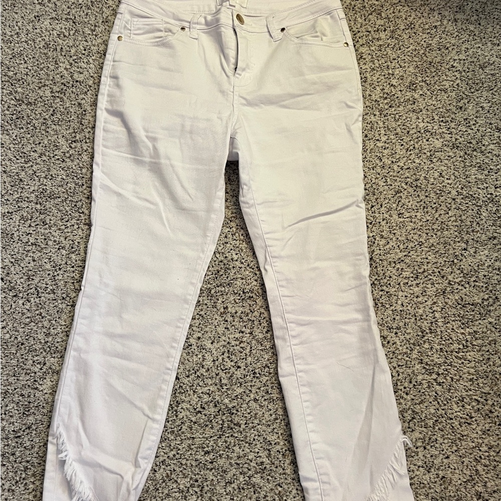 1822 Denim Women's Straight Leg White Jeans